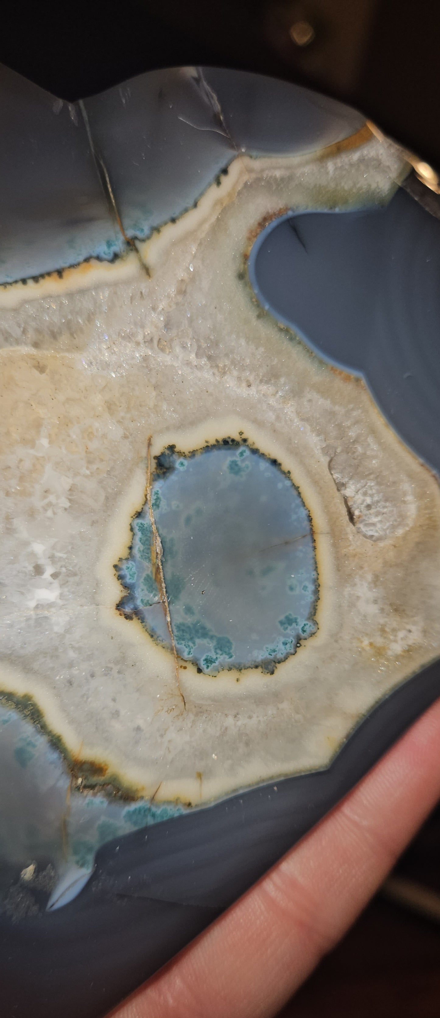 Moss/Banded Agate Heart