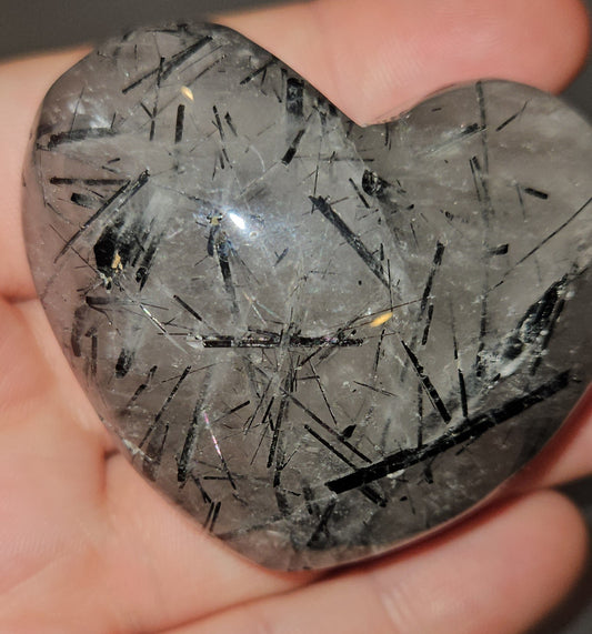 Black Tourmaline Heart