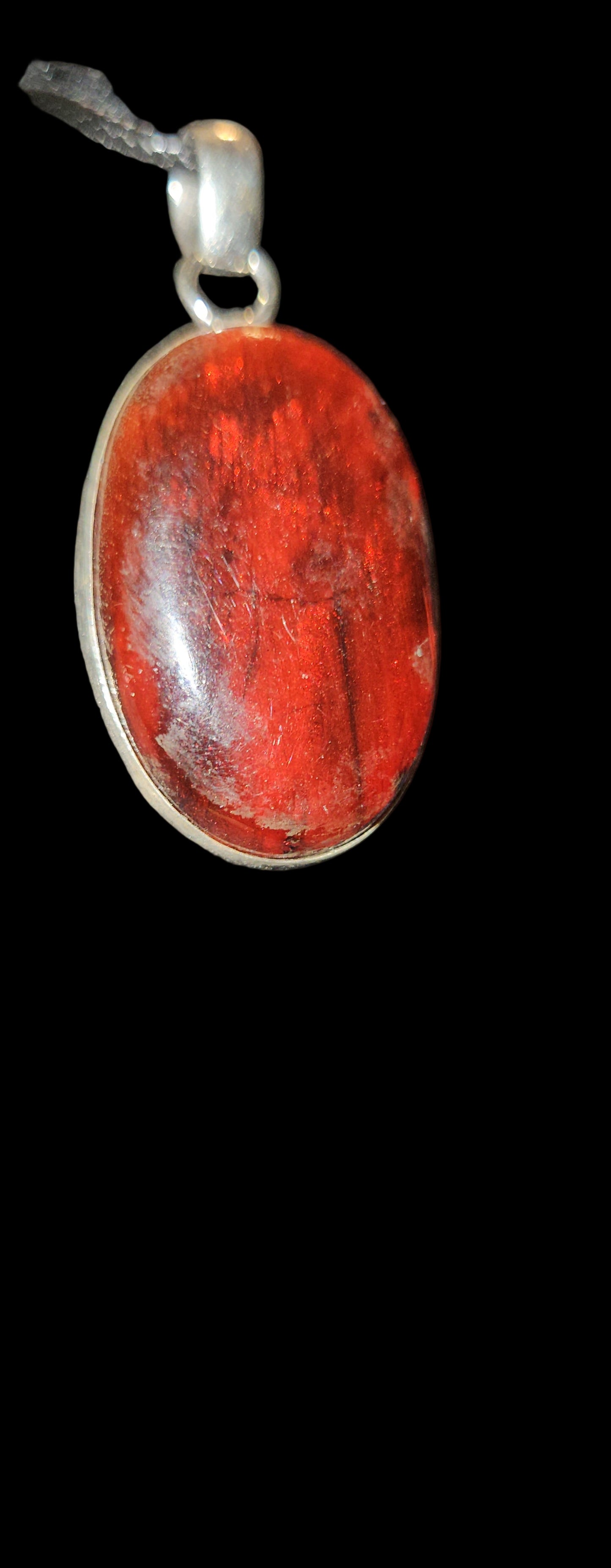 Red Labradorite Necklace (S925)