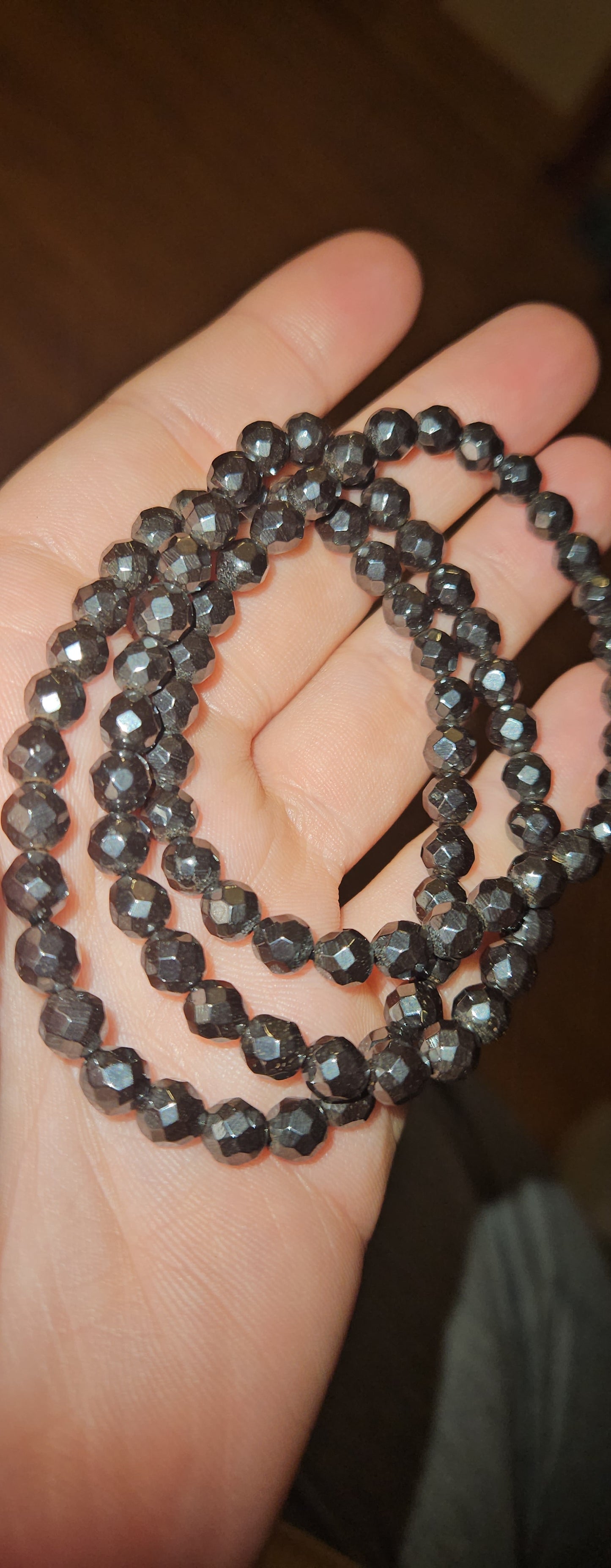 Hematite Faceted Bracelet