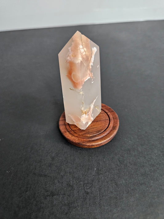 Flower Agate Druzy Tower