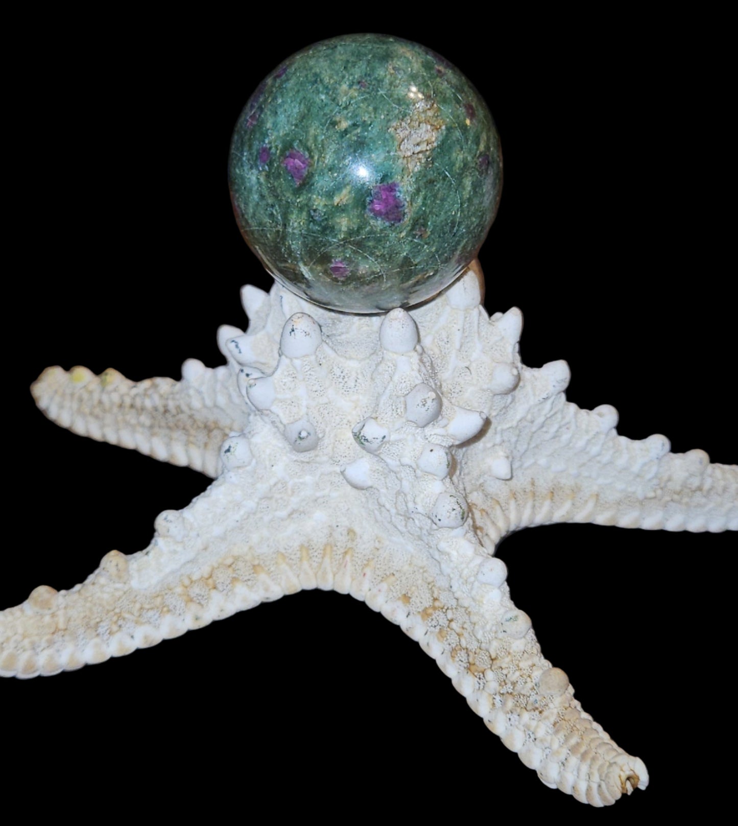 Ruby Zoisite Sphere (UV Reactive)