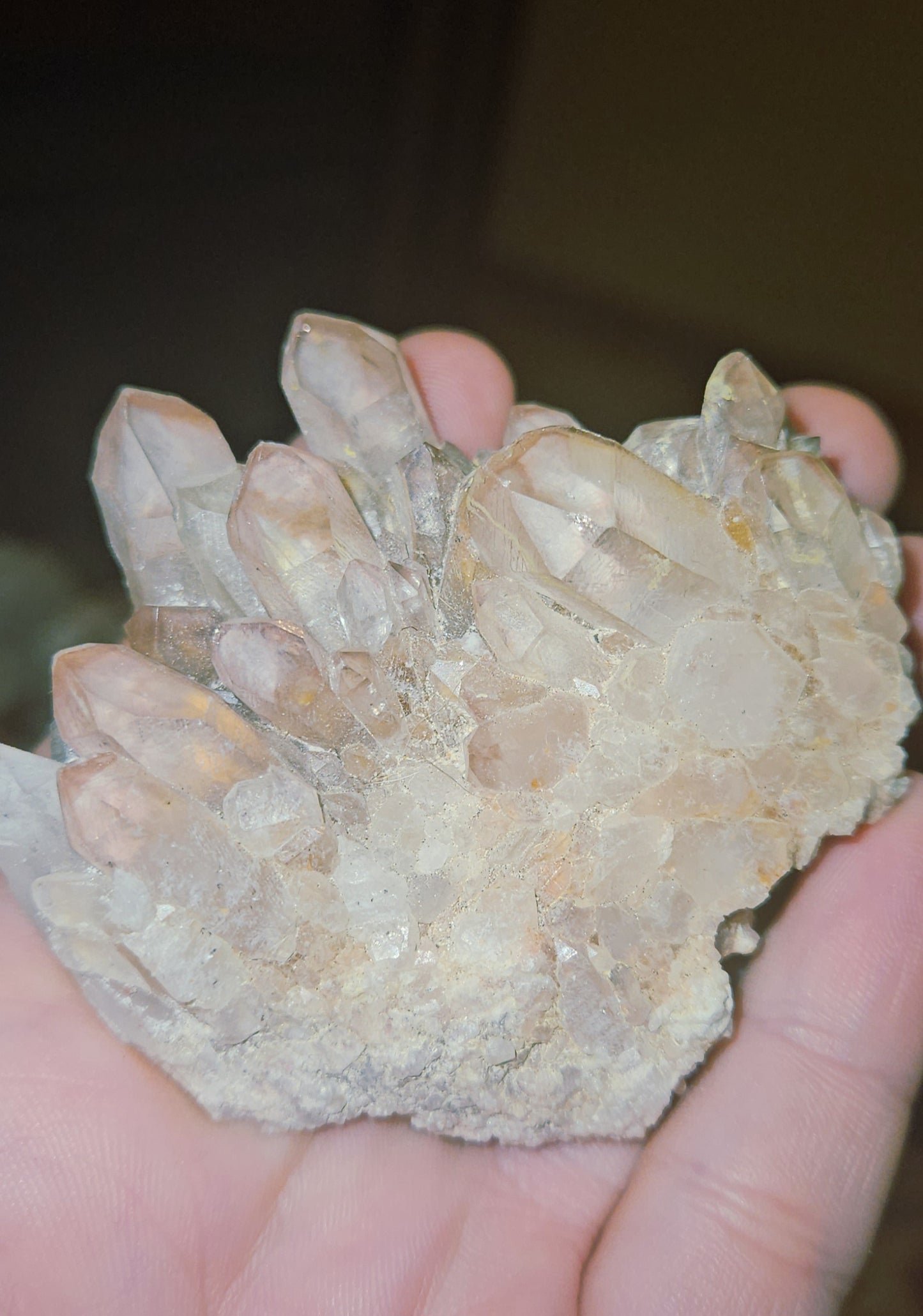 Pink Himalayan Quartz Clusters