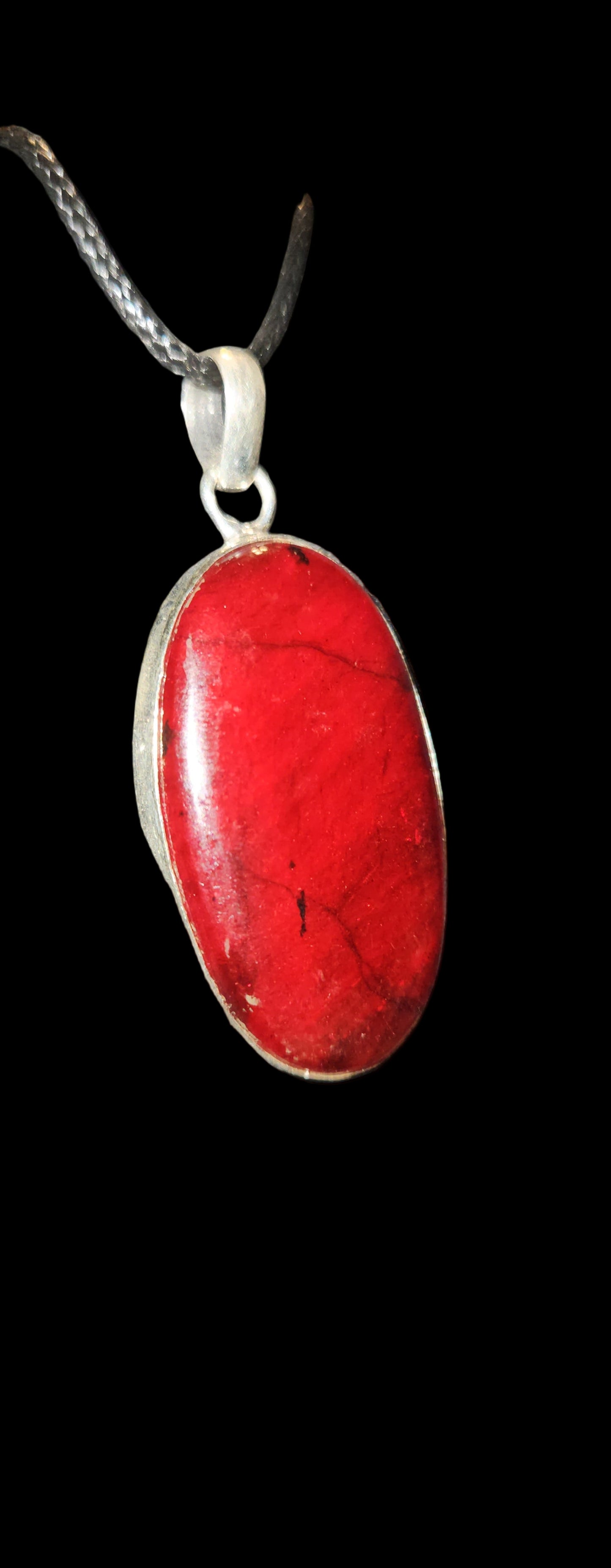 Red Labradorite Necklace (S925)