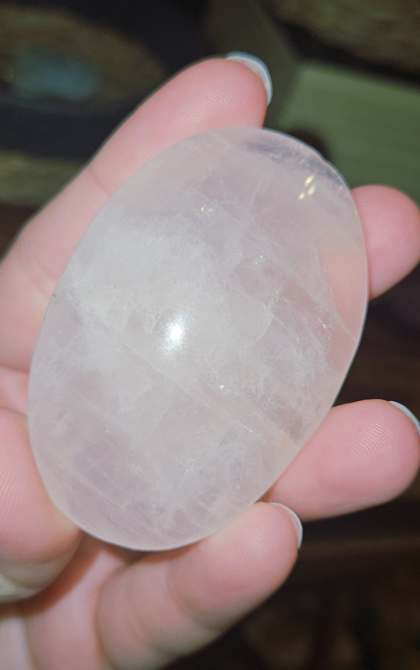 Rose Quartz Palm Stone