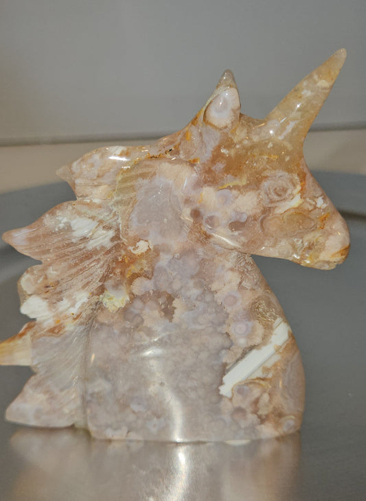 Flower Agate Unicorn