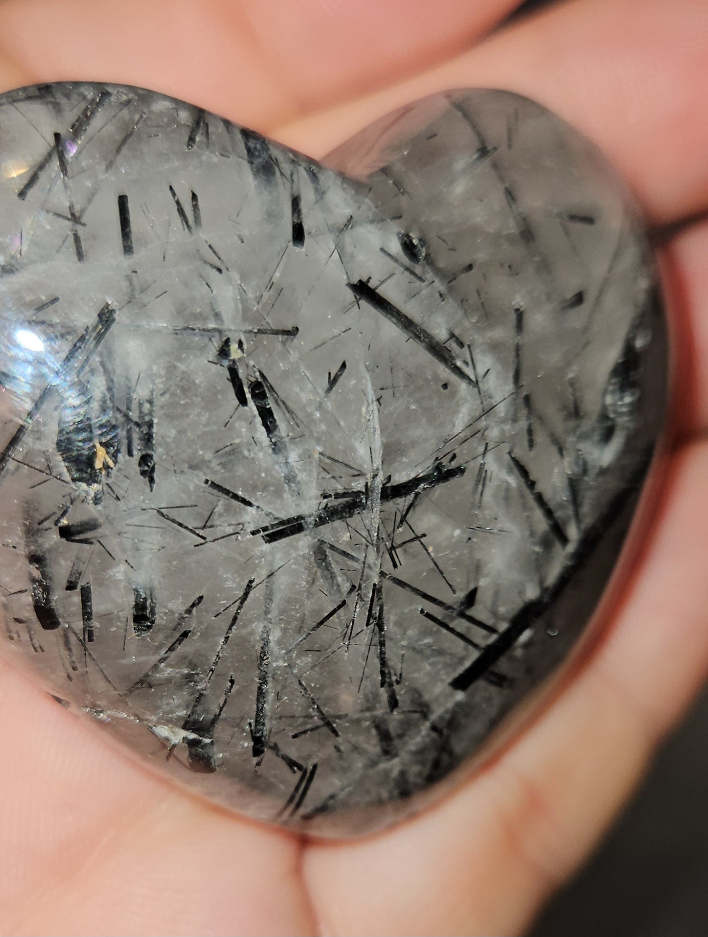 Black Tourmaline Heart