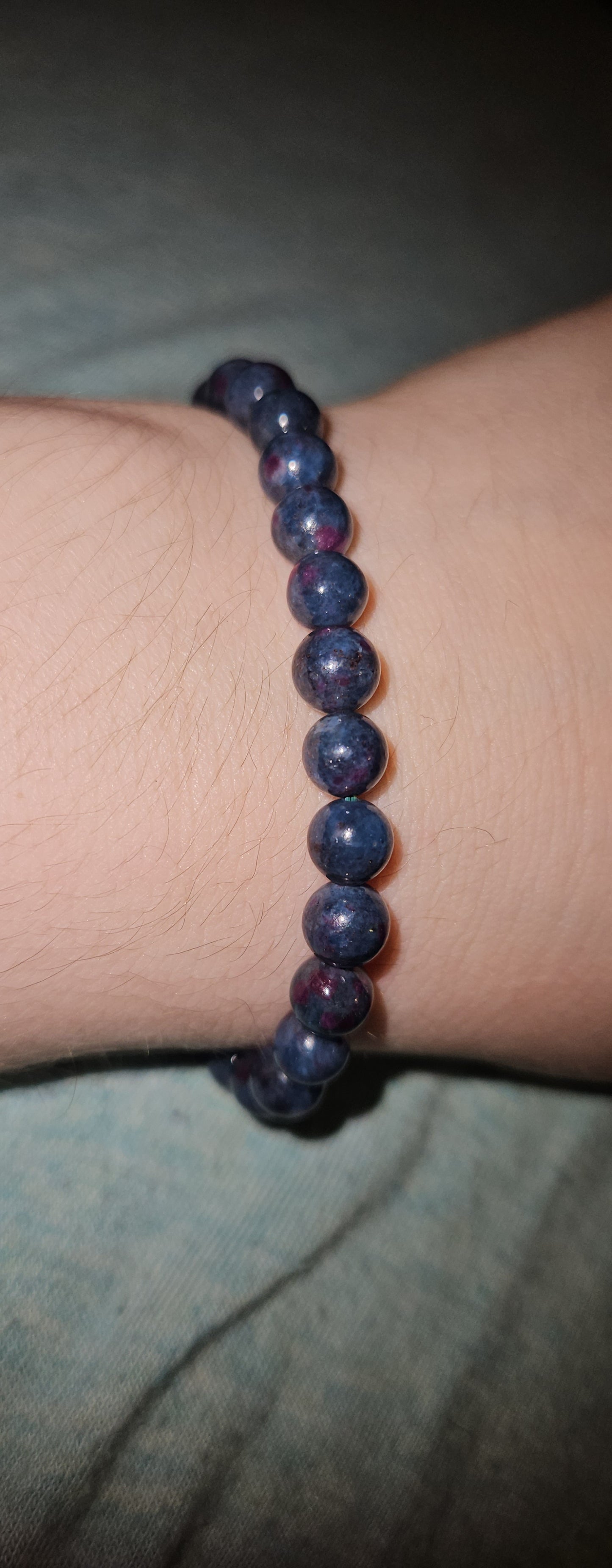 Ruby Kyanite Bracelet UV Reactive