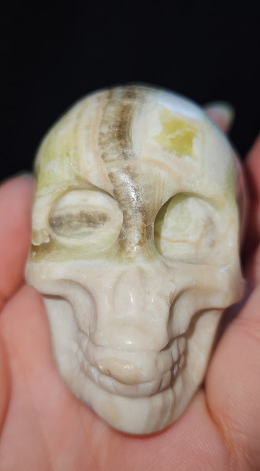 Brown Banded Calcite Skull