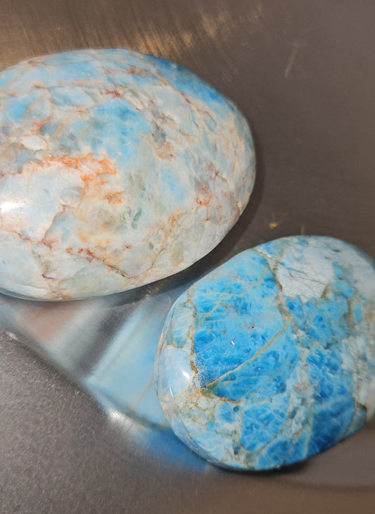 Blue Apatite Palm Stone