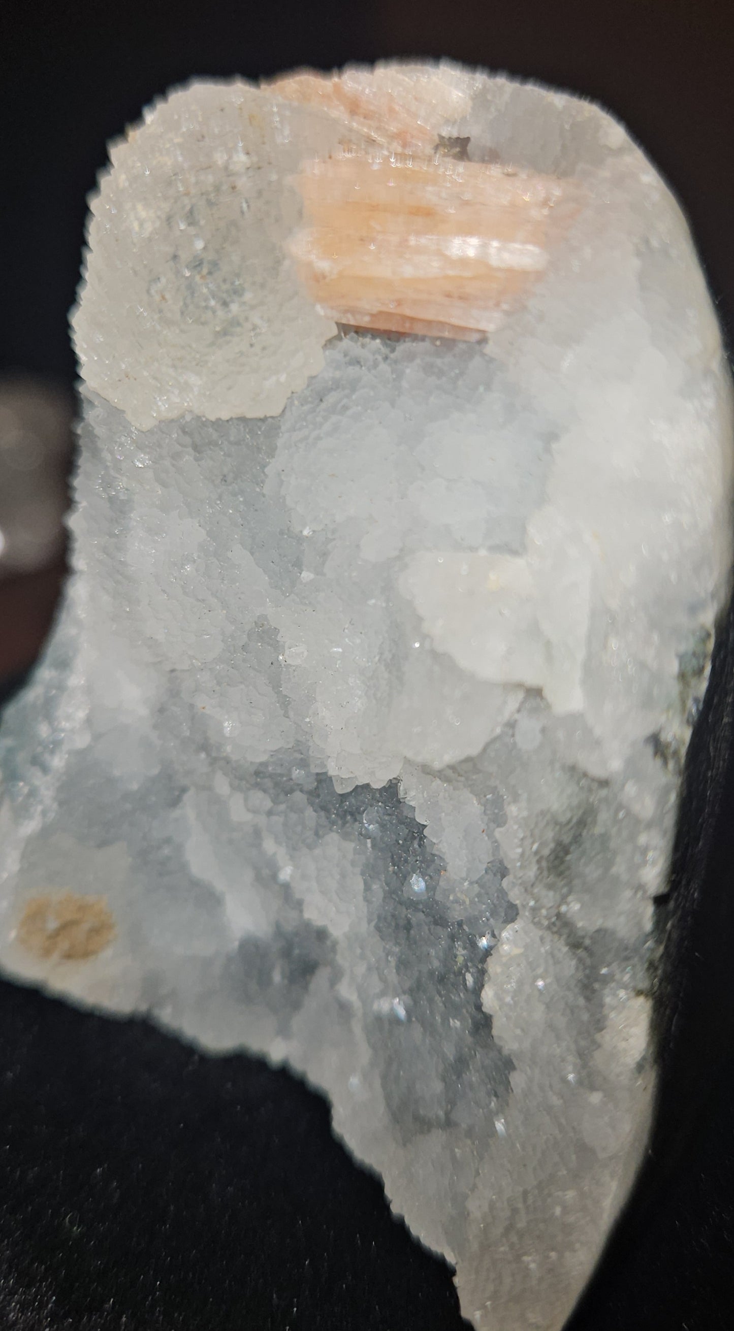 Chalcedony & Stilbite Cut Base