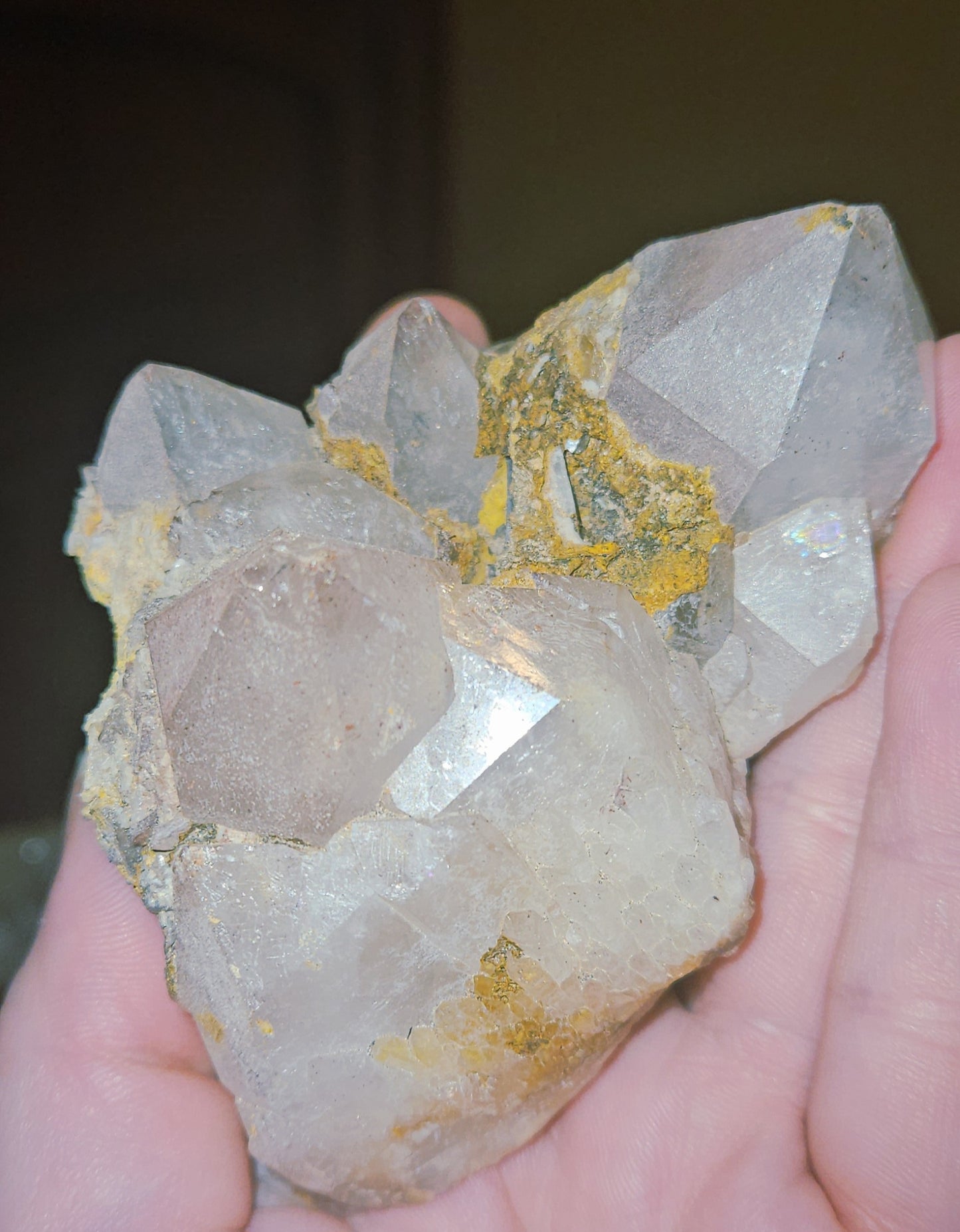 Pink Himalayan Quartz Clusters