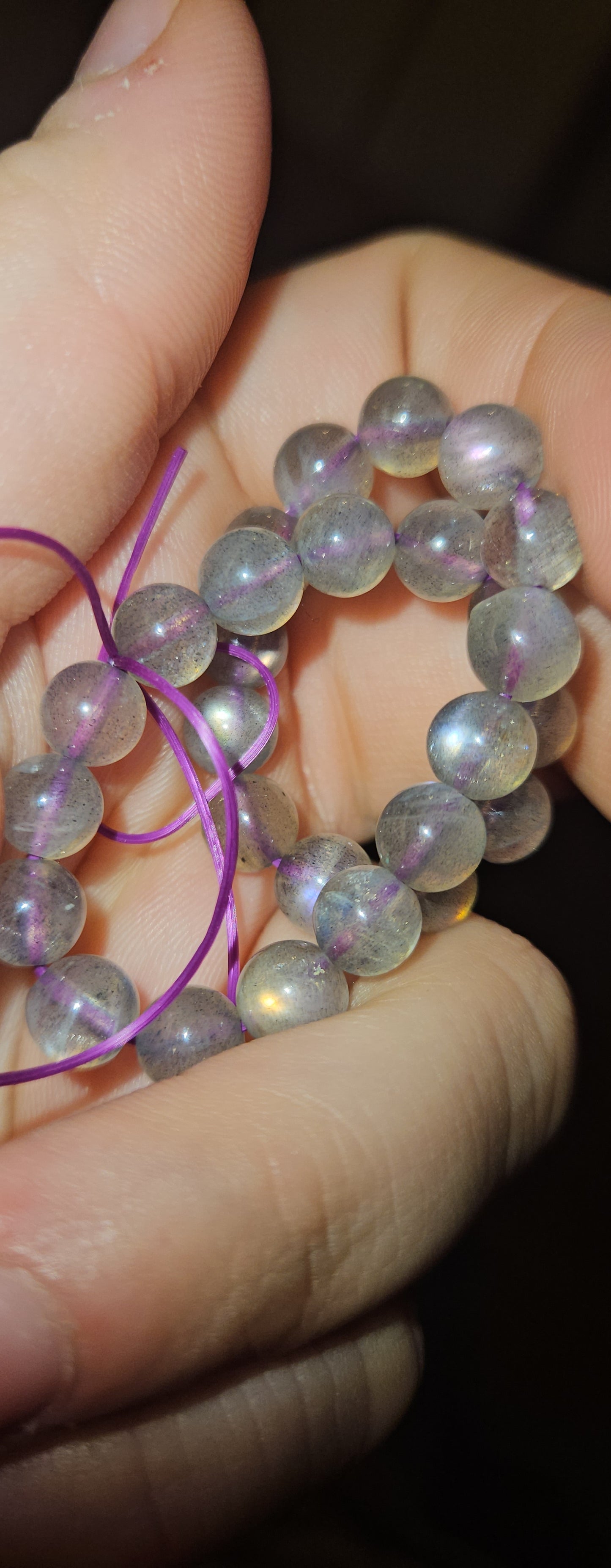 Purple/Sunset Labradorite  Bracelet