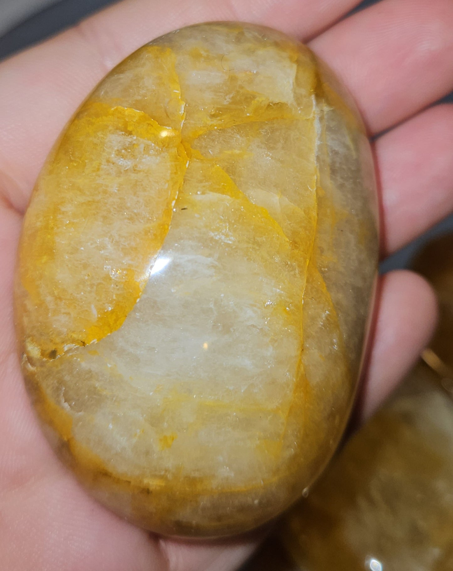 Golden Healer Palm Stone