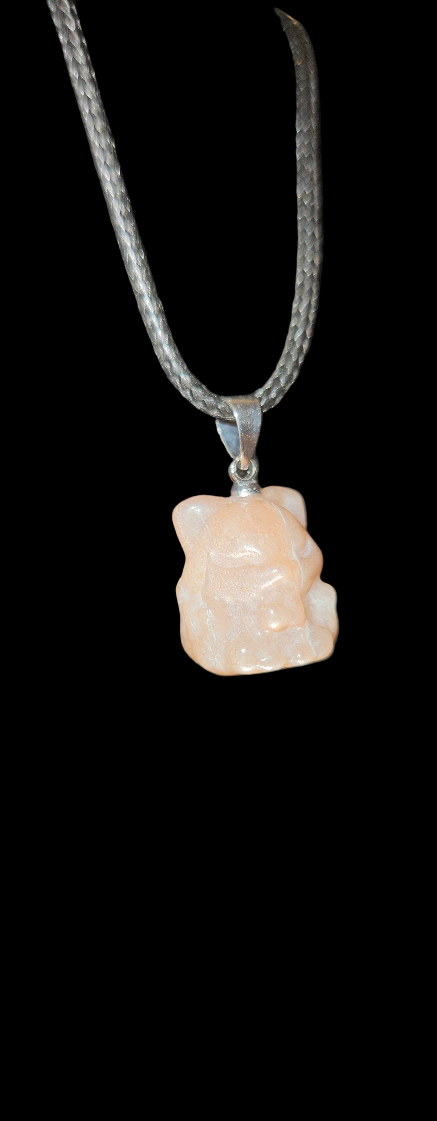 Peach Moonstone 9tail Fox Necklace