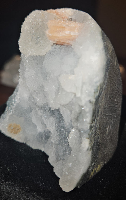 Chalcedony & Stilbite Cut Base