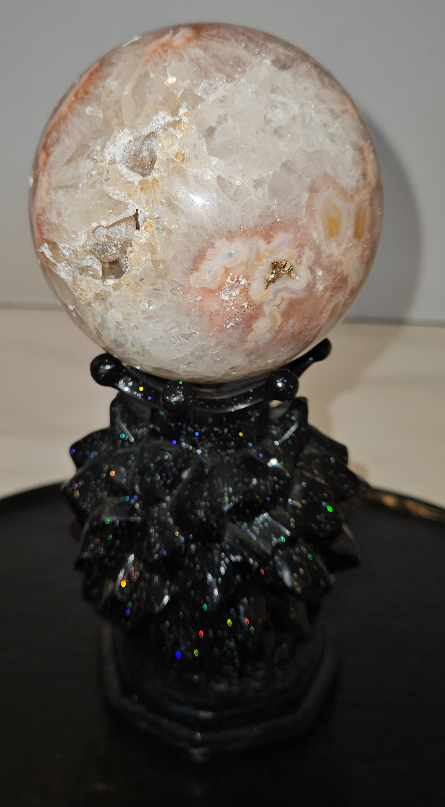 Pink Amethyst Druzy Sphere