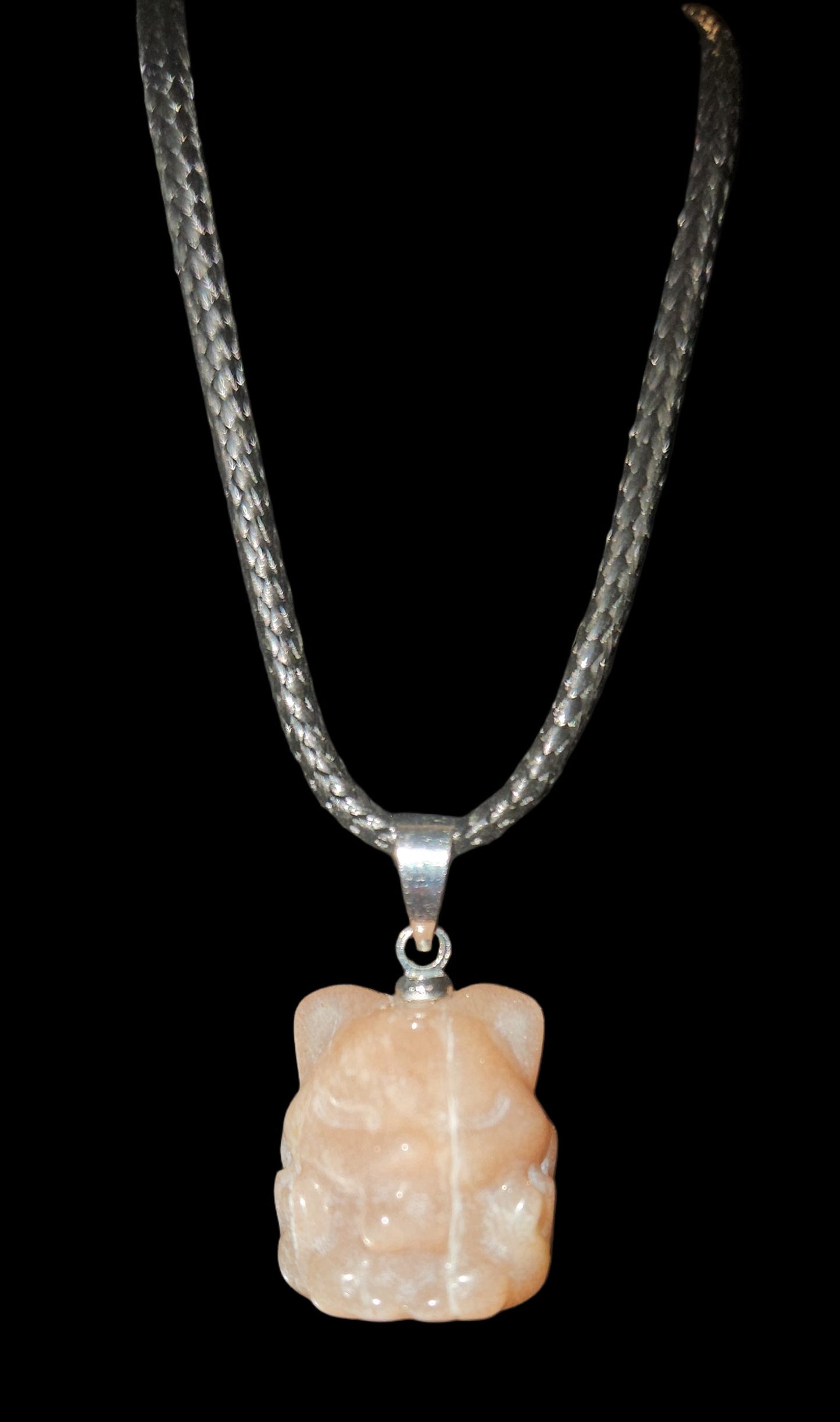 Peach Moonstone 9tail Fox Necklace