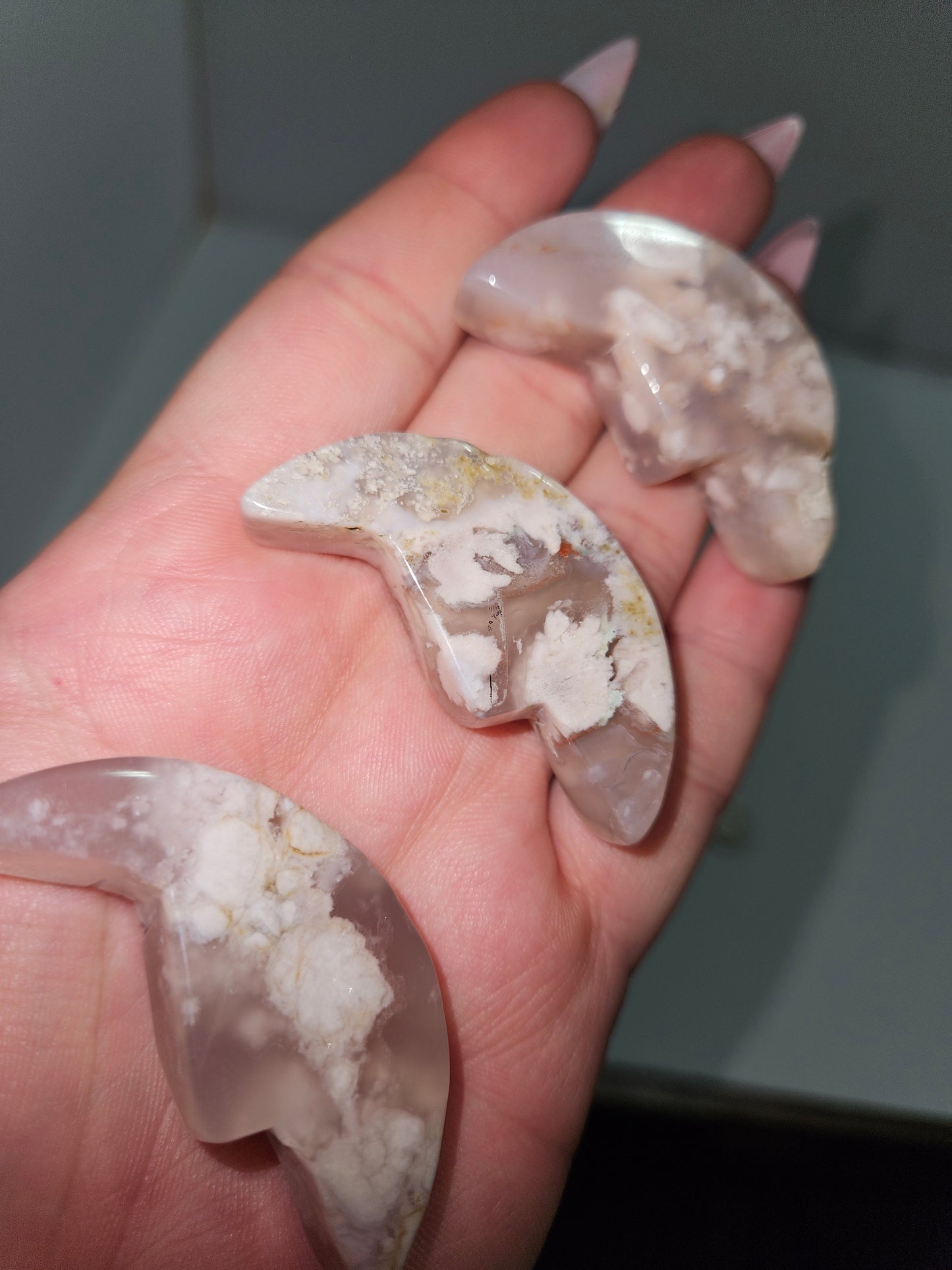 Flower Agate Moon